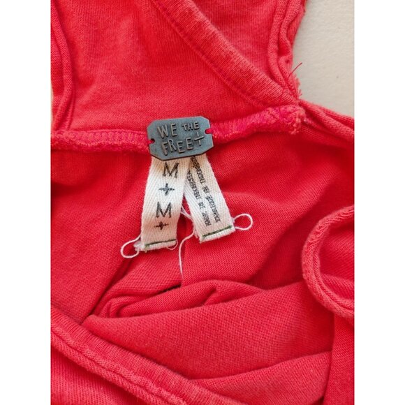 We The Free Womens Sleeveless V-Neck Tank Top M Orange Cotton - Picture 3 of 8